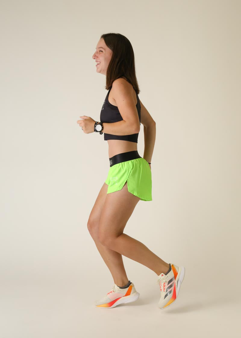 Women's Neon Green 1.5" Split Shorts